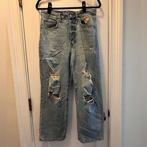 Wild Fable Highest Rise Straight Distressed Jeans
